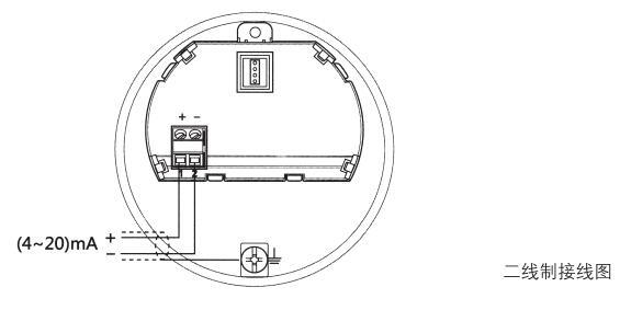 水滴(di)天線雷(lei)達物位(wei)計二線(xian)制接線(xian)圖