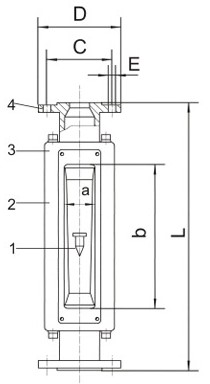 玻(bo)璃轉子流(liu)量計尺寸(cun)圖
