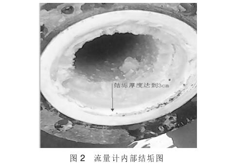 電磁(ci)流量(liang)計内(nei)部結(jie)垢圖(tu)例