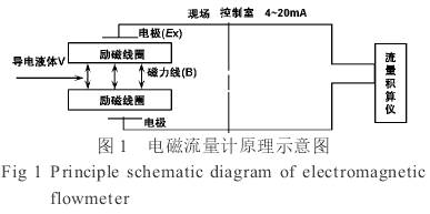 電磁(ci)流量(liang)計工(gong)作原(yuan)理圖(tu)