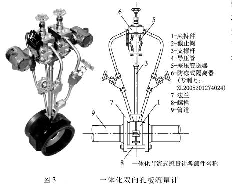 一(yi)體化雙向(xiang)孔闆流量(liang)計圖示