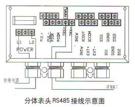 分體表(biao)頭RS485接線(xian)示意圖(tu)