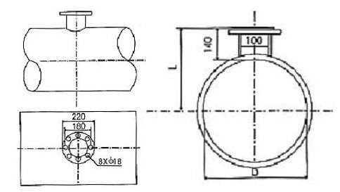 插入式(shi)渦街流(liu)量計安(an)裝尺寸(cun)圖